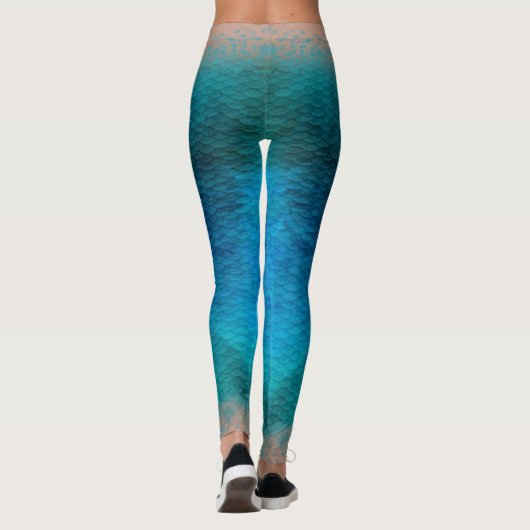 Zeemeerminschaal gemengde taille Leggings Caribbea (Achterkant)
