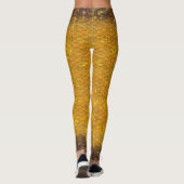 Zeemeerminschaal gemengde taille Leggings Gouden V (Achterkant)