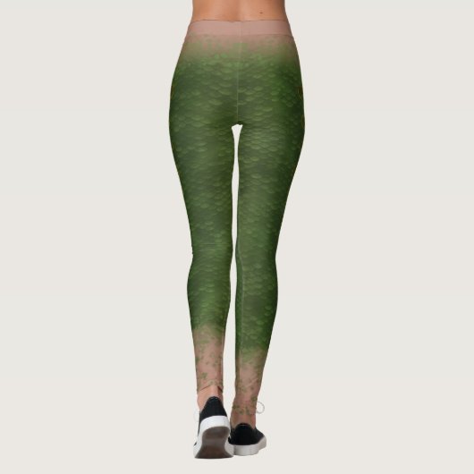 Zeemeerminschaal gemengde taille Leggings Kelp for (Achterkant)