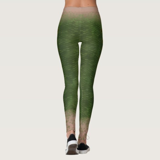 Zeemeerminschaal gemengde taille Leggings Kelp for (Achterkant)