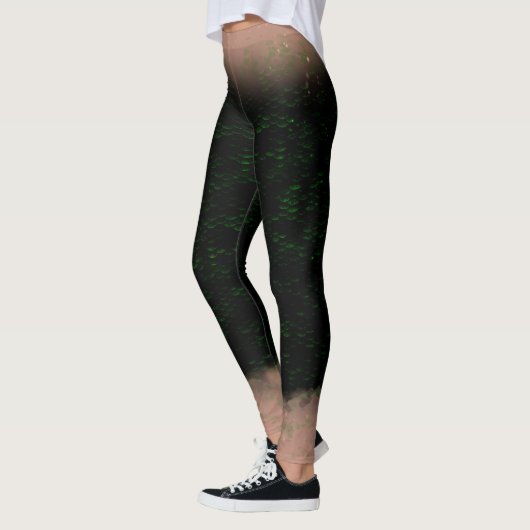 Zeemeerminschaal gemengde taille Leggings Nacht Gr (Links)