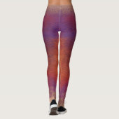 Zeemeerminschaal gemengde taille Leggings Violet D (Achterkant)