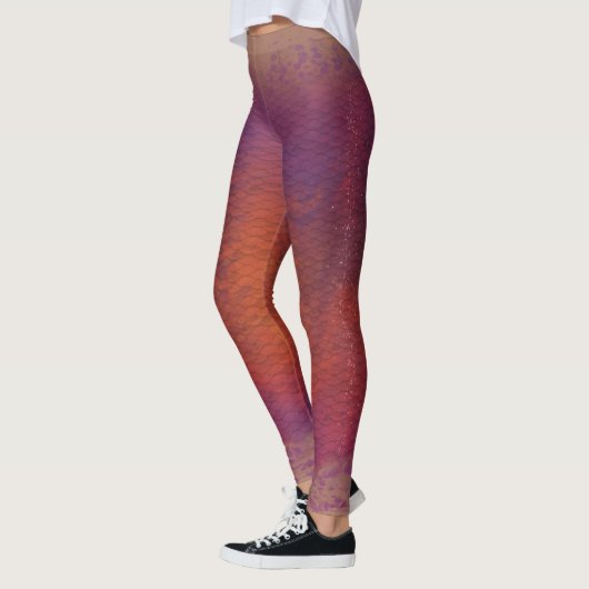 Zeemeerminschaal gemengde taille Leggings Violet D (Links)