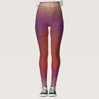 Zeemeerminschaal gemengde taille Leggings Violet D