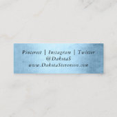 Zeemeerminschaal | Ice Blue Sparkle Social Media Mini Visitekaartje (Achterkant)