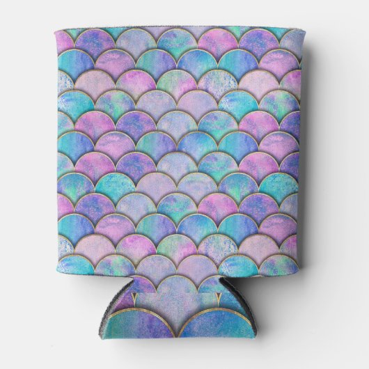 Zeemeerminschaal Japans Waterverf Pattern Blikjeskoeler (Voorkant)