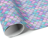 Zeemeerminschaal Japans Waterverf Pattern Cadeaupapier (Rol Hoek)
