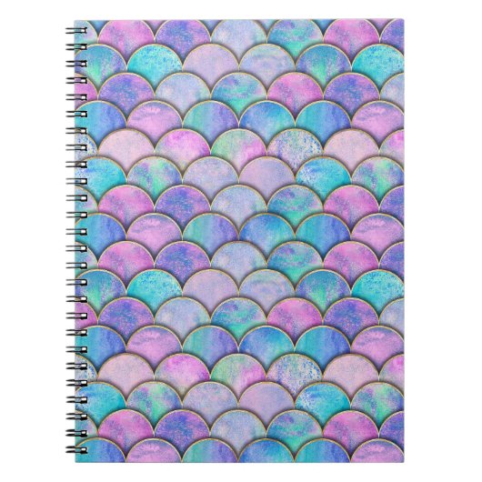Zeemeerminschaal Japans Waterverf Pattern Notitieboek (Voorkant)