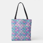 Zeemeerminschaal Japans Waterverf Pattern Tote Bag (Achterkant)