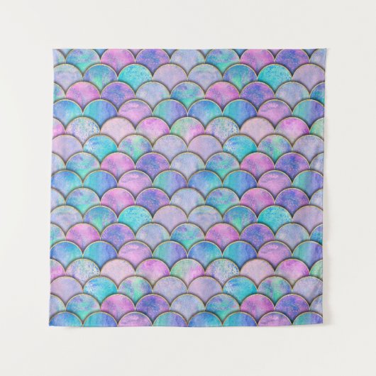Zeemeerminschaal Japans Waterverf Pattern Wandkleed (Voorkant)