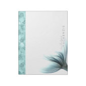 Zeemeerminschaal Luxe | Aqua Blauwgroen Mint Groen Notitieblok (Linkerzijde)