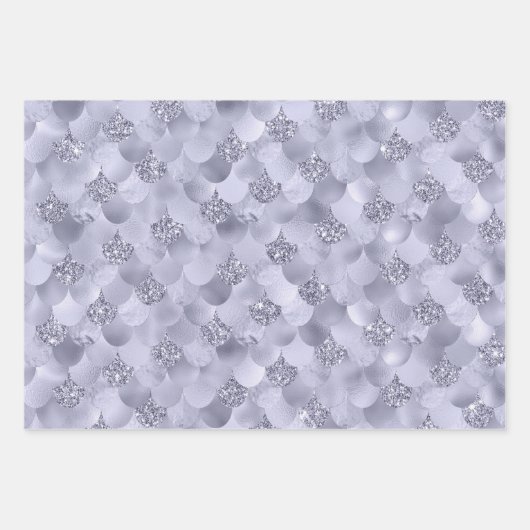 Zeemeerminschaal | Vrouwelijke pastels roze blauw  Inpakpapier Vel (Voorkant 3)