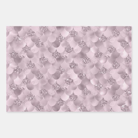 Zeemeerminschaal | Vrouwelijke pastels roze blauw  Inpakpapier Vel (Voorkant)