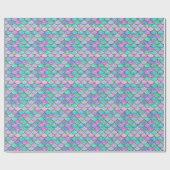 Zeemeerminschalen: waterverf golfpatroon. cadeaupapier (Vlak)