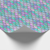 Zeemeerminschalen: waterverf golfpatroon. cadeaupapier (Hoek)