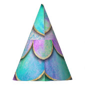 Zeemeerminschalen: waterverf golfpatroon. feesthoedjes (Achterkant)