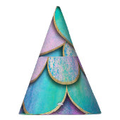 Zeemeerminschalen: waterverf golfpatroon. feesthoedjes (Rechts)