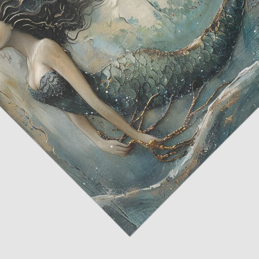 ZEEMEERMINSCHILDERIJ NOODLIJDENDE GEMENGDE MEDIA D TISSUEPAPIER (Detail)