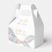 Zeemeerminstaart 1e verjaardag bedankdoosjes (Achterkant)