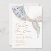 Zeemeerminstaart 1e verjaardag kaart (Voorkant)