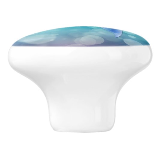 Zeemeerminstaart betoverd onder het Zee Keramische Knop (Zijkant)