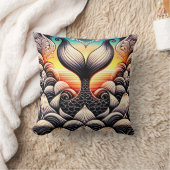 Zeemeerminstaart bij zonsondergang - Ocean Art Kussen (Deken)