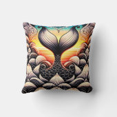 Zeemeerminstaart bij zonsondergang - Ocean Art Kussen (Achterkant)