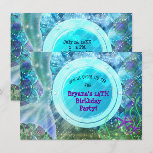 Zeemeerminstaart Magie Onder de Zee Verjaardagsfee Kaart