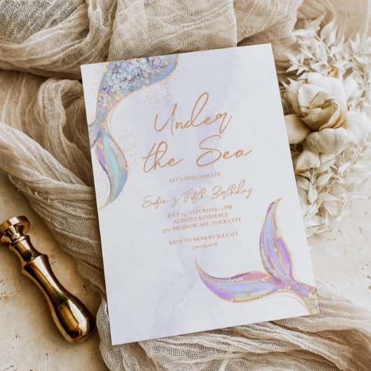 Zeemeerminstaart Onder de Zee Kaart