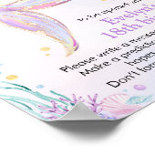 Zeemeerminstaart onder de Zeeen verjaardagscapsule Poster (Hoek)