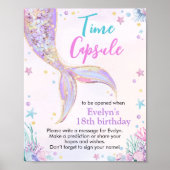 Zeemeerminstaart onder de Zeeen verjaardagscapsule Poster (Voorkant)