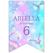 Zeemeerminstaart onder het Zee Happy Birthday Vlaggetjes (Eerste vlag)