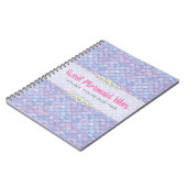 Zeemeerminstaart Schub & Parel Pastel Glitter Boet Notitieboek (Linkerzijde)