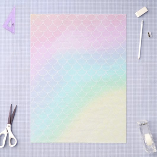 Zeemeerminstaart Turquoise Roze Verjaardag Tissuepapier (Craft)