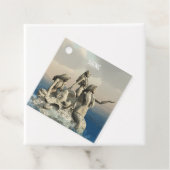 Zeemeerminstandbeeld. gepersonaliseerd bedankjes labels (In situ)