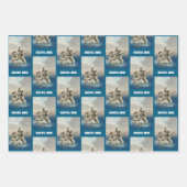 Zeemeerminstandbeeld. gepersonaliseerd inpakpapier vel (Voorkant 3)