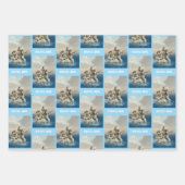 Zeemeerminstandbeeld. gepersonaliseerd inpakpapier vel (Voorkant)