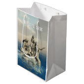 Zeemeerminstandbeeld. gepersonaliseerd medium cadeauzakje (Voorkant Gekanteld)