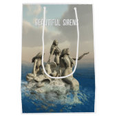 Zeemeerminstandbeeld. gepersonaliseerd medium cadeauzakje (Achterkant)