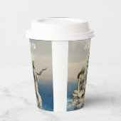 Zeemeerminstandbeeld. gepersonaliseerd papieren bekers (Links)