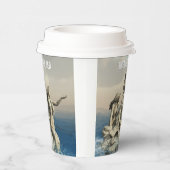 Zeemeerminstandbeeld. gepersonaliseerd papieren bekers (Rechts)