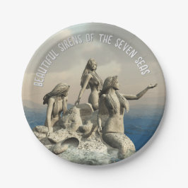 Zeemeerminstandbeeld. gepersonaliseerd papieren bordje