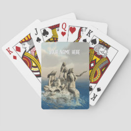 Zeemeerminstandbeeld. Gepersonaliseerd Pokerkaarten