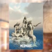 Zeemeerminstandbeeld. gepersonaliseerd raamsticker (Vel 2)