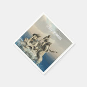 Zeemeerminstandbeeld. gepersonaliseerd servet (Hoek)