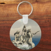 Zeemeerminstandbeeld. gepersonaliseerd sleutelhanger (Achterkant)