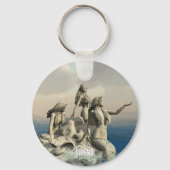 Zeemeerminstandbeeld. gepersonaliseerd sleutelhanger (Achterkant)