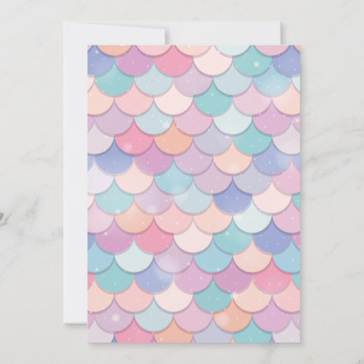 Zeemeerminuitnodigingen, onder het Zee Verjaardag Kaart (Achterkant)