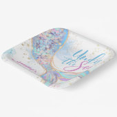 Zeemeerminverjaardag onder het Zee Blue Paper Bord (Gebogen)