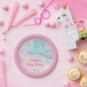 Zeemeerroze goud onder het Baby shower van de Zee Papieren Bordje (Feest)